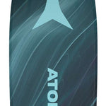 Atomic Women's Maven 86 Flat Ski 2024 - A dark gray women's ski with a white logo featuring an upside-down "A" and the word "atomic".