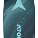 Atomic Women's Maven 86 Flat Ski 2024 - A dark gray women's ski with a white logo featuring an upside-down "A" and the word "atomic".
