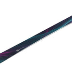 Atomic Women's Maven 86 Flat Ski 2024 - A dark-colored women's ski with a white logo on top and a white "Maven" label in the middle.