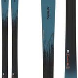 Atomic Maverick 86 C Ski 2024 - A blue ski with a black graphic of trees and mountains on it.