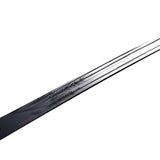 Atomic Maverick 95 Ti Skis 2024 - Black skis with a subtle white pattern on top and red accents near the tip.