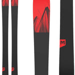 Atomic Maverick 95 Ti Skis 2024 - Black skis with a red Atomic logo at the tip and a black Atomic wordmark on the tail.