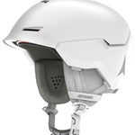 Atomic Revent+ Helmet 2022-2023 - A white helmet with a black chin strap and ventilation holes on top.