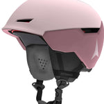 Atomic Ladies Revent + LF Helmet - A pink helmet with a white logo on the side, featuring a black chin strap and ventilation holes.