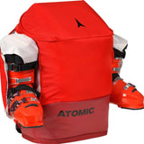 Atomic RS 30L Backpack - A red backpack with a zippered front pocket and two side pockets, featuring black buckles and straps.