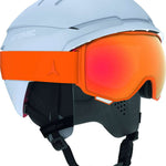 Atomic Savor GT Amid CTD Helmet 2022-2023 - A matte black helmet with a white logo on the side and a chin strap.