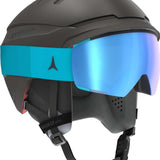 Atomic Savor GT Amid CTD Helmet 2022-2023 - Matte black helmet with a sleek, aerodynamic design and a prominent "ATOMIC" logo on the side.