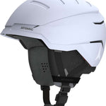 Atomic Savor GT Amid CTD Helmet 2022-2023 - White helmet with a black visor and chin strap, featuring a white logo on the side.