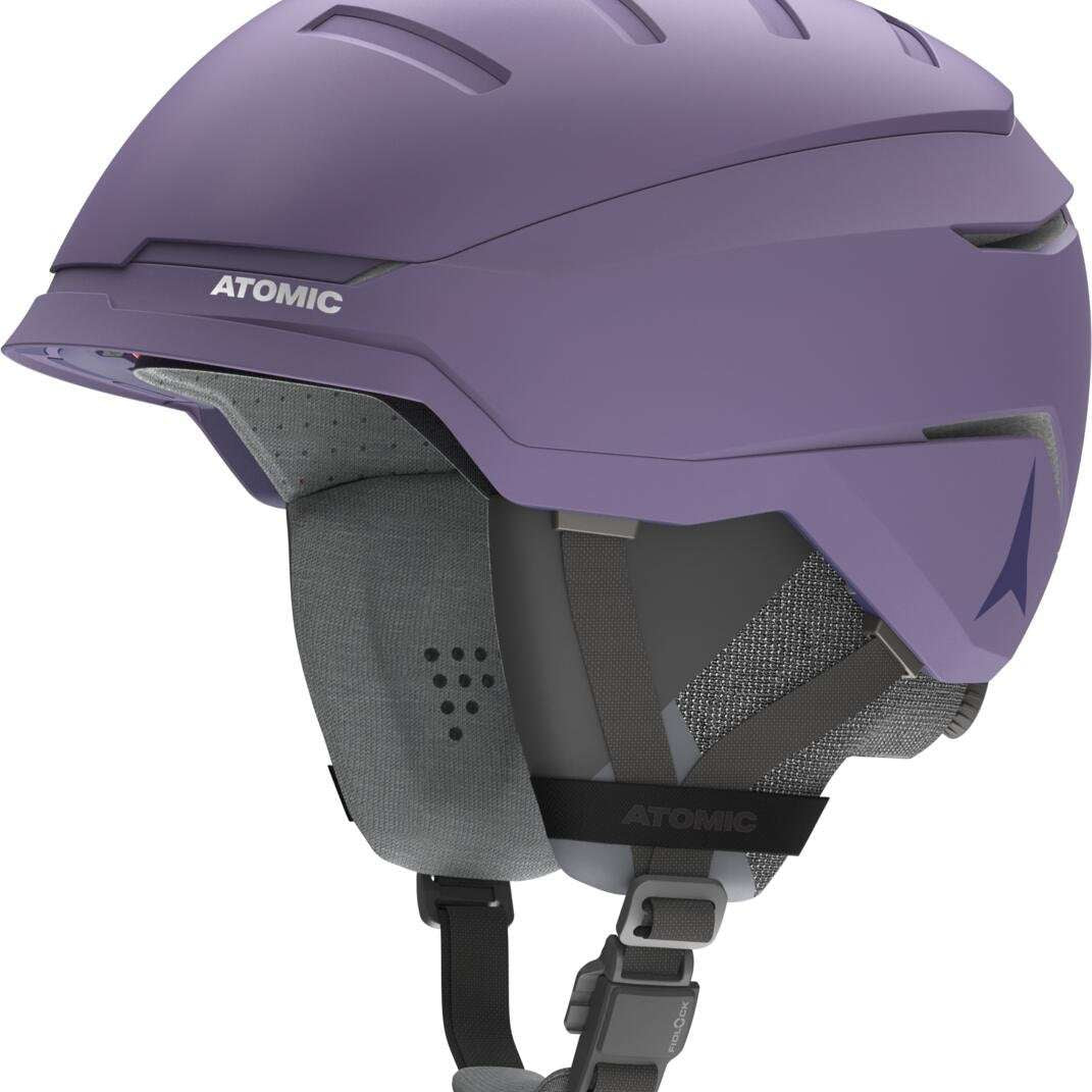 Atomic Savor GT Amid Helmet 2022-2023 - Matte purple helmet with a sleek, aerodynamic design and ventilation system visible on top.