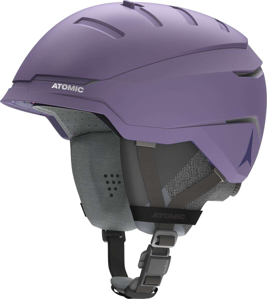 Atomic Savor GT Amid Helmet 2022-2023 - Matte purple helmet with a sleek, aerodynamic design and ventilation system visible on top.