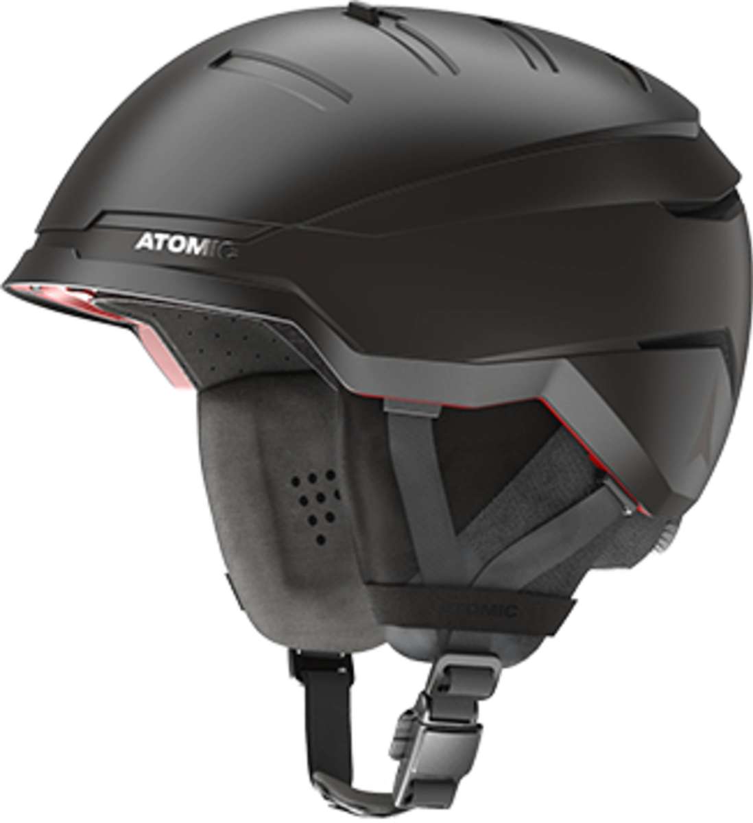 Atomic Savor GT Amid Helmet 2022-2023 - Matte black helmet with a sleek, aerodynamic design and ventilation system visible on top.