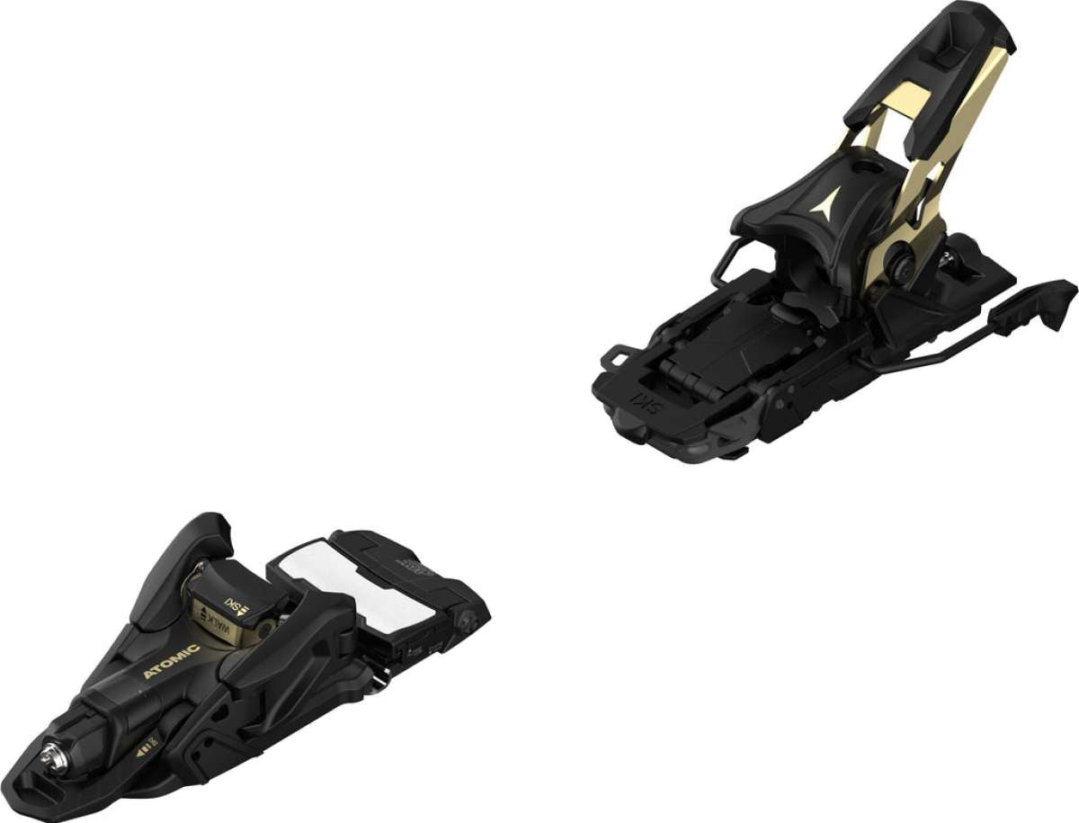 Atomic Shift 13 MNC Ski Binding 2021-2022 - Black ski binding with gold accents and a white logo on top.