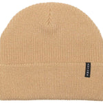 Autumn Select Beanie 2023 - A tan beanie with a black label featuring white lettering that reads "AUTUMN".