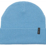 Autumn Select Beanie 2023 - A light blue beanie with a ribbed texture and a small black tag on the front that reads "AUTUMN" in white letters.