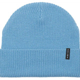 Autumn Select Beanie 2023 - A light blue beanie with a ribbed texture and a small black tag on the front that reads "AUTUMN" in white letters.