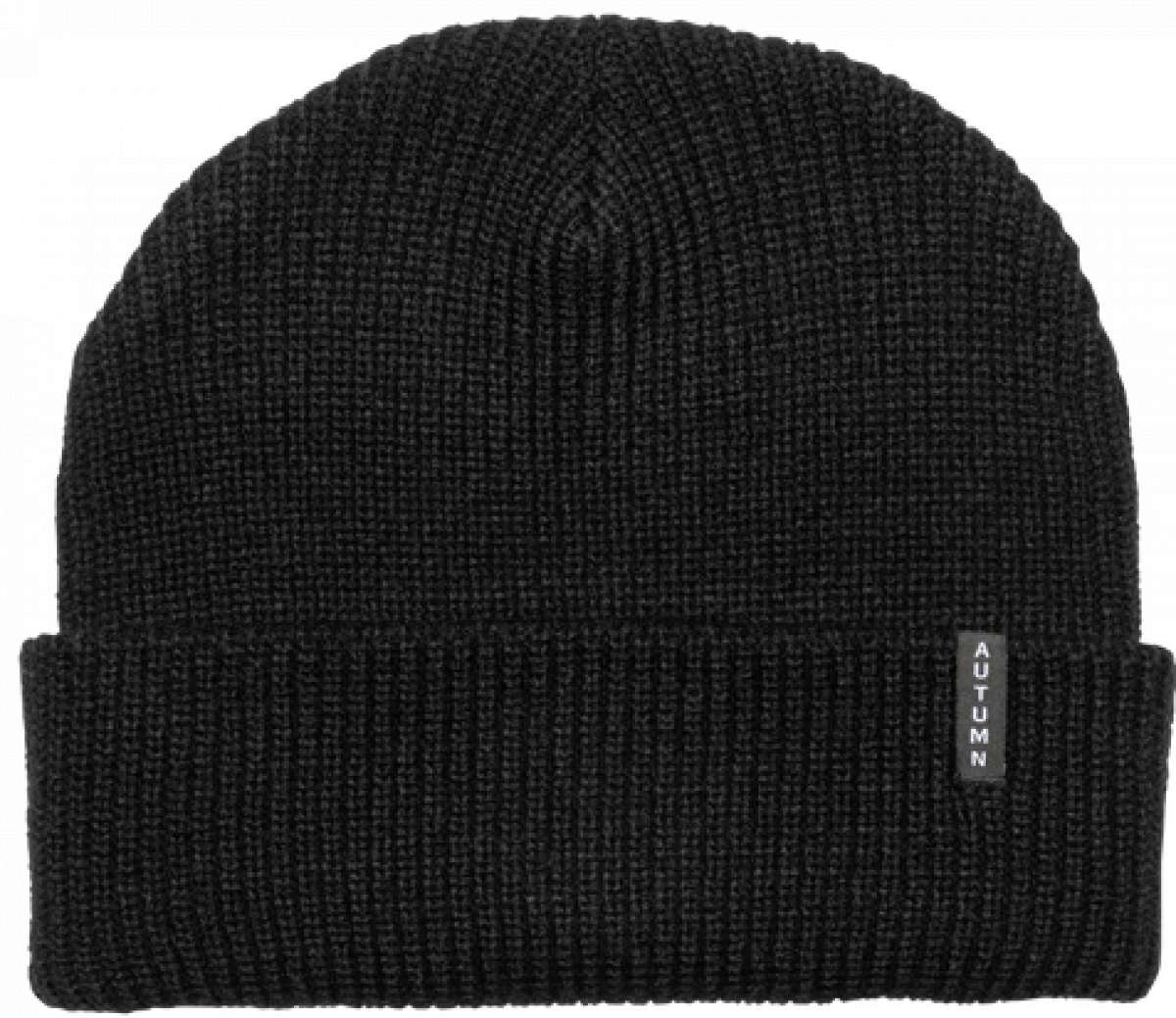 Autumn Select Beanie 2023 - A black beanie with a small gray tag on the front that reads "AUTUMN" in white letters.