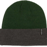 Autumn Blocked Beanie 2024 - A dark green beanie with a subtle blocked pattern on its surface.