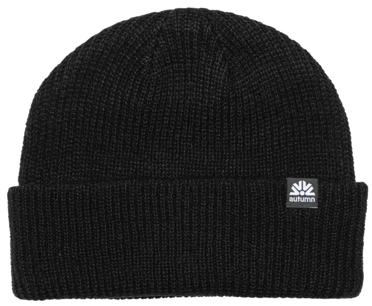 Autumn Simple Beanie 2022-2023 - A black beanie with a small white logo on the front that says "autumn" in lowercase letters.