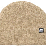 Autumn Simple Beanie 2022-2023 - A tan beanie with a small black tag featuring a white logo and the word "autumn".