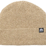 Autumn Simple Beanie 2022-2023 - A tan beanie with a small black tag featuring a white logo and the word "autumn".
