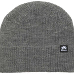 Autumn Simple Beanie 2022-2023 - A gray beanie with a small black tag featuring the word "autumn" in white letters.