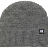 Autumn Simple Beanie 2022-2023 - A gray beanie with a small black tag featuring the word "autumn" in white letters.