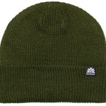 Autumn Simple Beanie 2022-2023 - A dark green beanie with a small black tag featuring the word "autumn" in white letters.