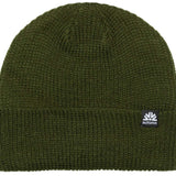 Autumn Simple Beanie 2022-2023 - A dark green beanie with a small black tag featuring the word "autumn" in white letters.