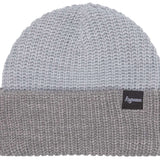 Autumn Simple Dual Tone Beanie 2023 - A light gray beanie with a darker gray band at the bottom.