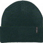 Autumn Stripe Beanie 2023 - A green beanie with blue stripes.