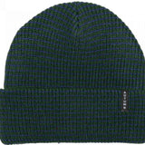 Autumn Stripe Beanie 2023 - A green beanie with blue stripes.