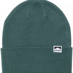 Autumn Surplus Beanie 2023 - A dark green beanie with a small white logo featuring a black mountain graphic and the word "autumn" in black letters.