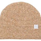 Autumn Sustainable Select R Beanie 2023 - A tan beanie with a subtle orange fleck pattern and a small white logo on the front.