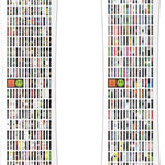 Bataleon 20Y Snowboard 2024 - A black snowboard with a white logo and text on top, featuring a blue stripe at the bottom.