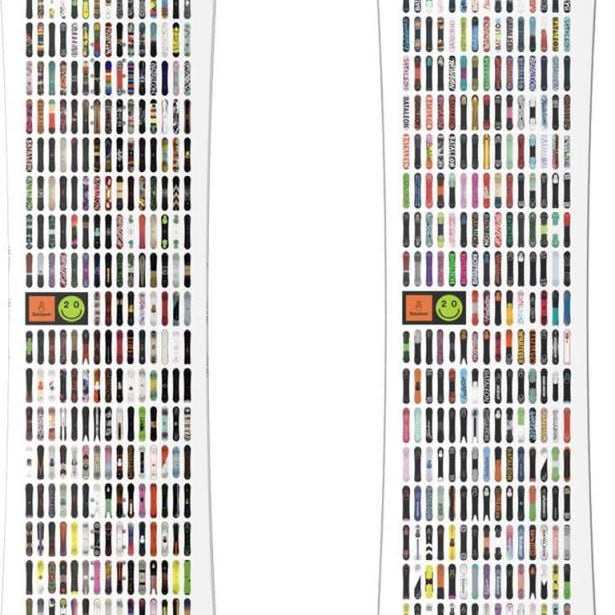 Bataleon 20Y Snowboard 2024 - A black snowboard with a white logo and text on top, featuring a blue stripe at the bottom.
