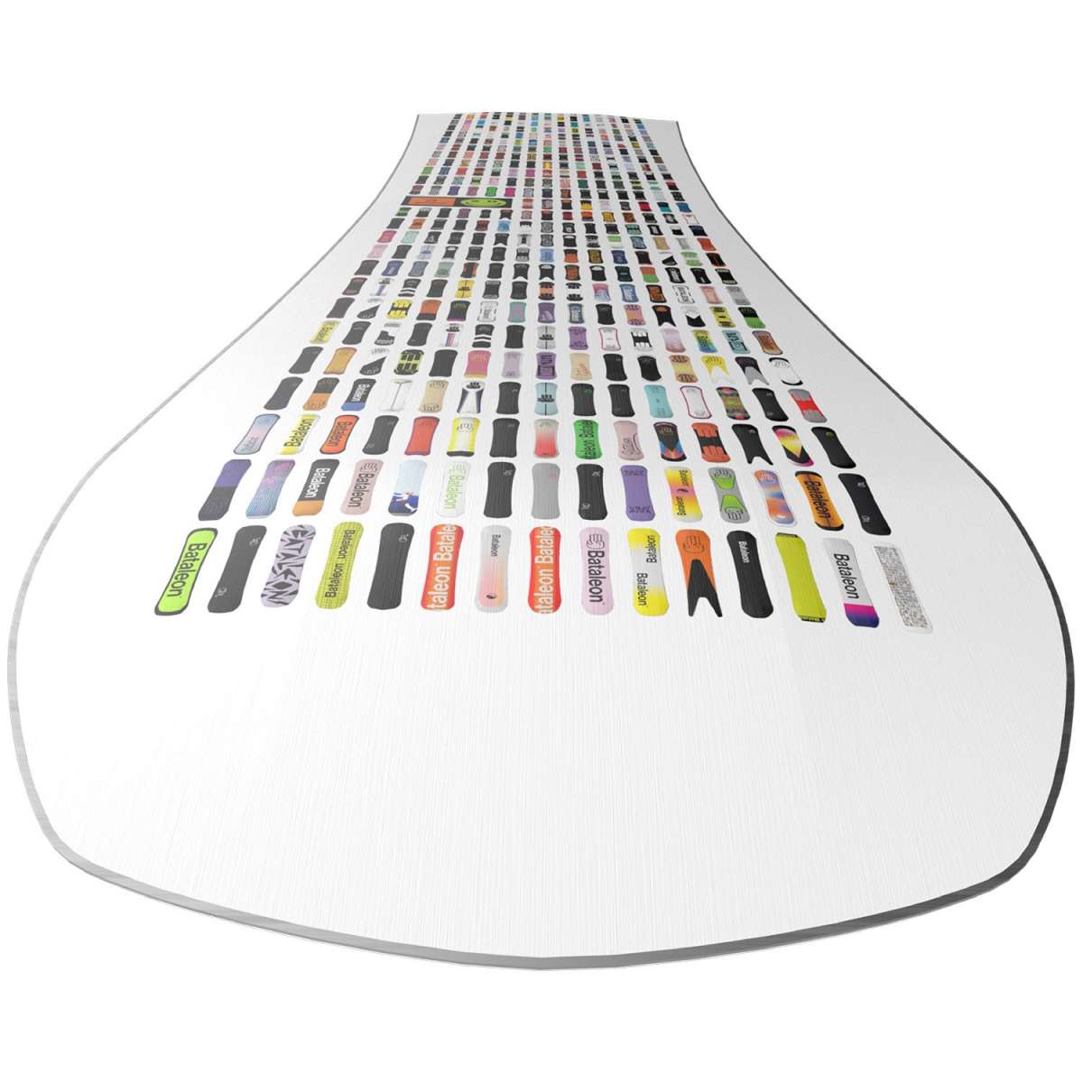 Bataleon 20Y Snowboard 2024 - White snowboard with black binding screws and a small logo on top.