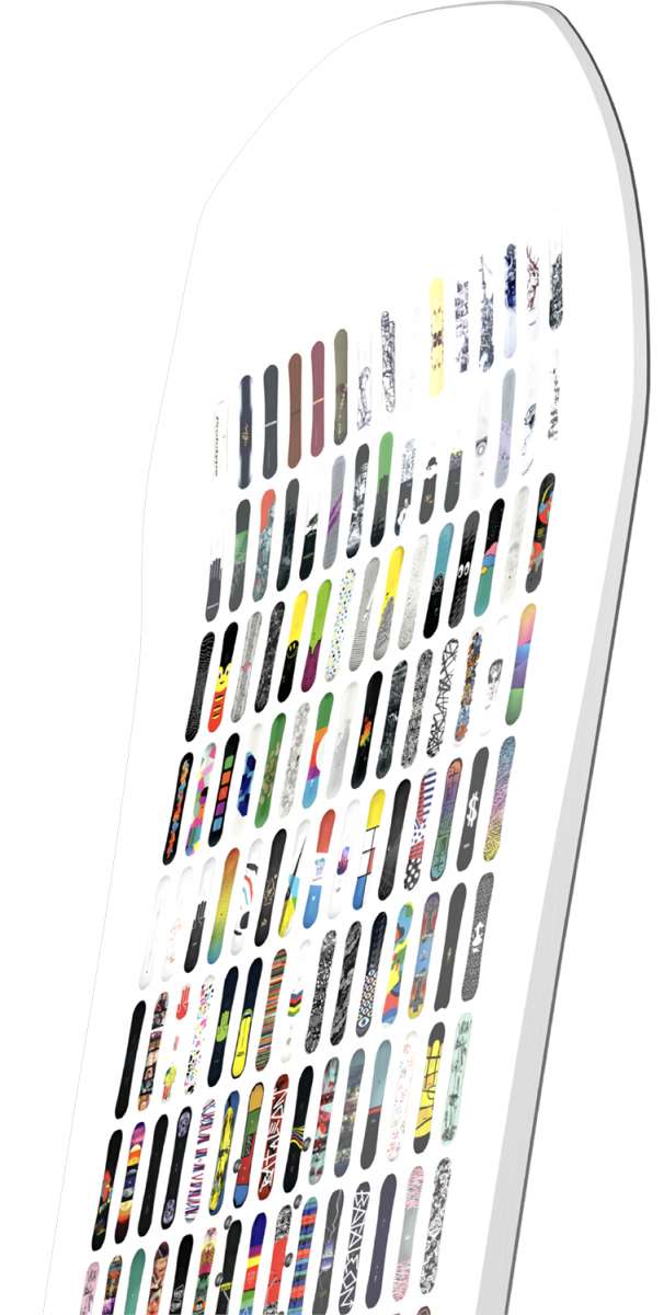 Bataleon 20Y Snowboard 2024 - White snowboard with a black logo and red lettering on top.