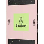 Bataleon Blow Snowboard 2024 - A black snowboard with yellow flecks and a pink border.