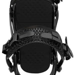 Bataleon Chaos Snowboard Bindings 2024 - A black snowboard binding with a textured strap and a circular metal component on top.