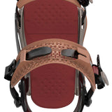 Bataleon Chaos Snowboard Bindings 2024 - A brown snowboard binding with a textured pattern on top and black buckles.