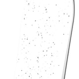Bataleon Chaser Snowboard 2024 - White snowboard with black speckles and a rounded tip.