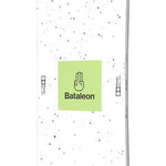 Bataleon Chaser Snowboard 2024 - White snowboard with black speckles and a rounded tip.