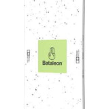 Bataleon Chaser Snowboard 2024 - White snowboard with black speckles and a rounded tip.