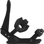 Bataleon E-Stroyer Snowboard Bindings 2024 - Black snowboard bindings with silver buckles and straps.