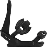 Bataleon E-Stroyer Snowboard Bindings 2024 - Black snowboard bindings with silver buckles and straps.
