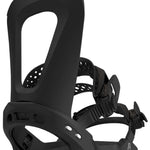 Bataleon E-Stroyer Snowboard Bindings 2024 - Black bindings with white dots on straps and silver screws.