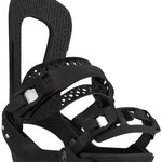 Bataleon E-Stroyer Snowboard Bindings 2024 - A black snowboard binding with a textured strap and silver screws.