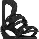 Bataleon E-Stroyer Snowboard Bindings 2024 - A black snowboard binding with a textured strap and silver screws.