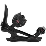 Bataleon Women's Donna Snowboard Bindings 2024 - Black snowboard bindings with a sleek, modern design and adjustable straps.