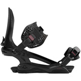 Bataleon Women's Donna Snowboard Bindings 2024 - Black snowboard bindings with a sleek, modern design and adjustable straps.